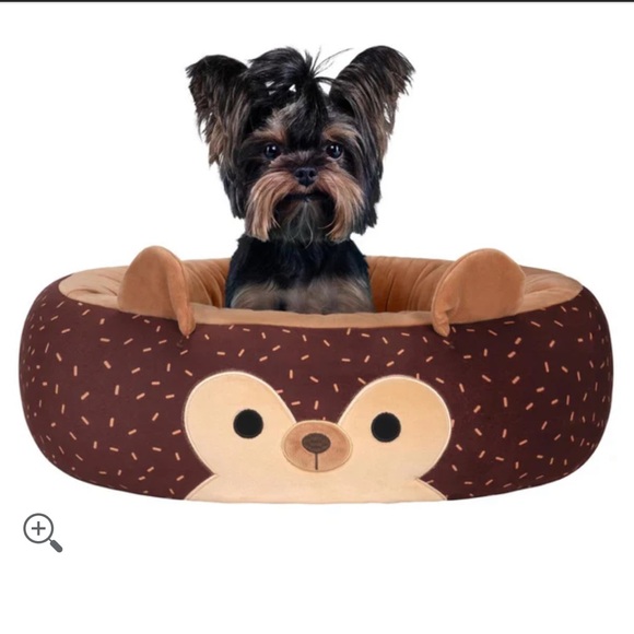 Squishmallows Plush Bolster Pet Bed, Hans the Hedgehog, Small 20" New - Picture 1 of 4
